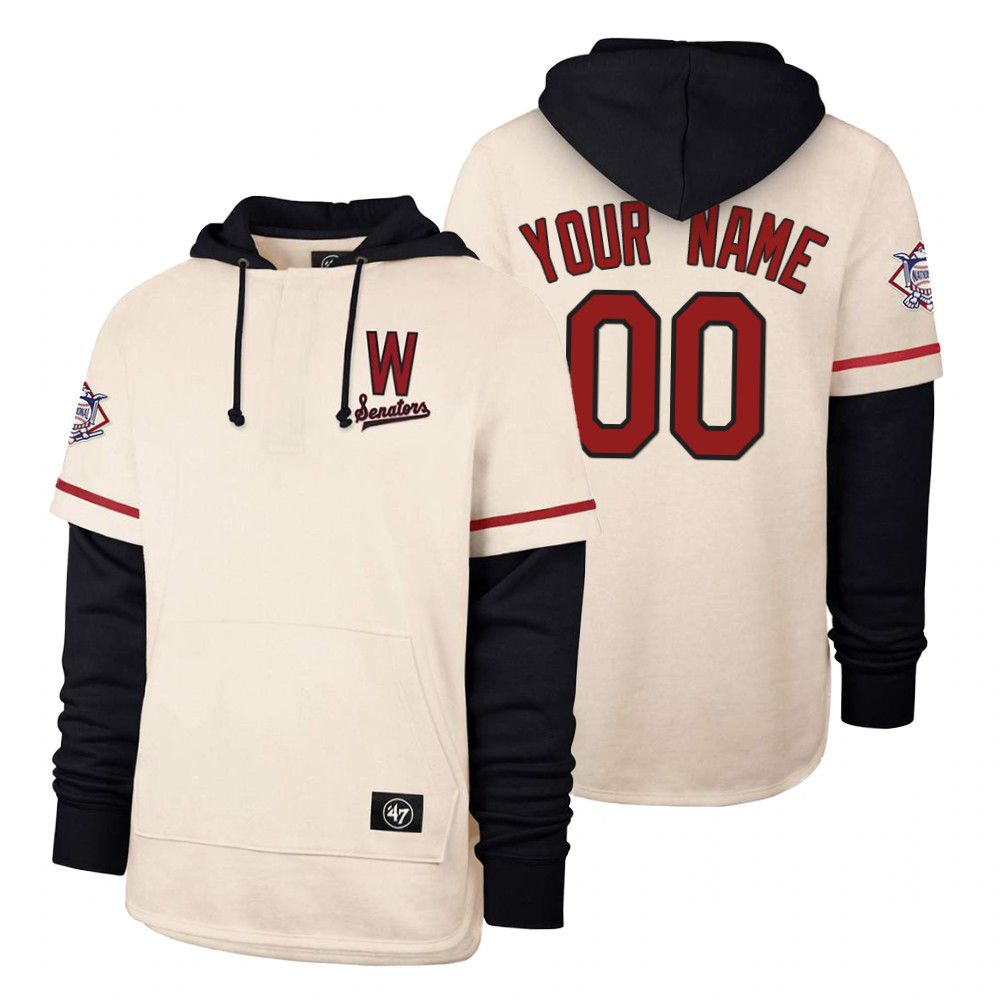 Men Washington Nationals #00 Your name Cream 2021 Pullover Hoodie MLB Jersey->washington nationals->MLB Jersey